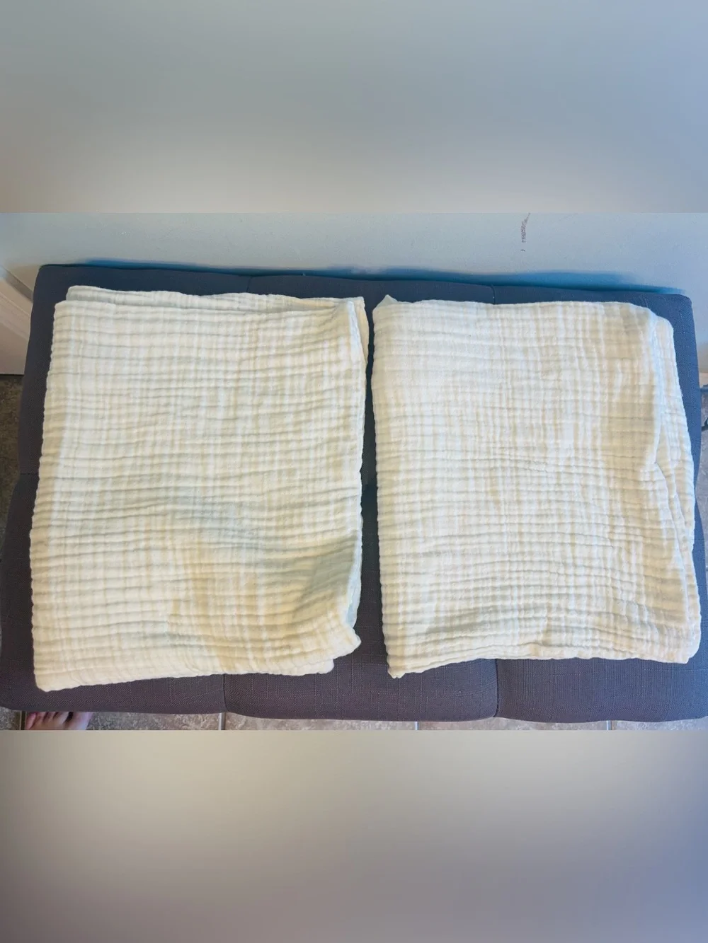 NWOT Quince Luxury Organic Cotton Gauze  Sham Set in Undyed!